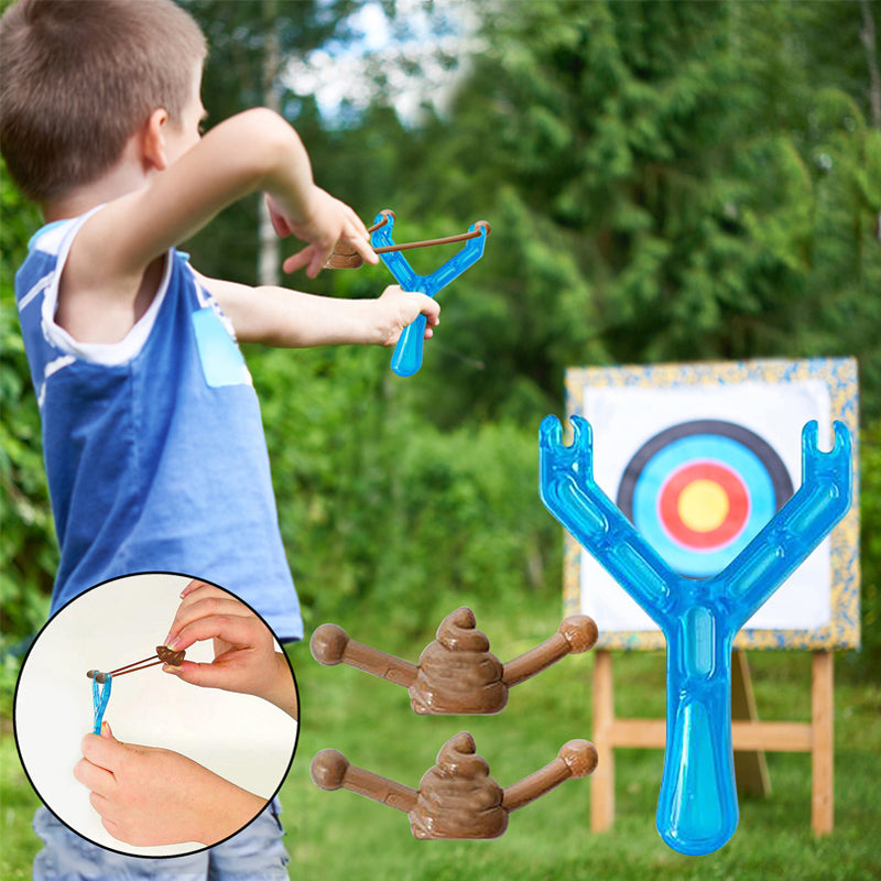 Tricky funny catapult poo slingshot