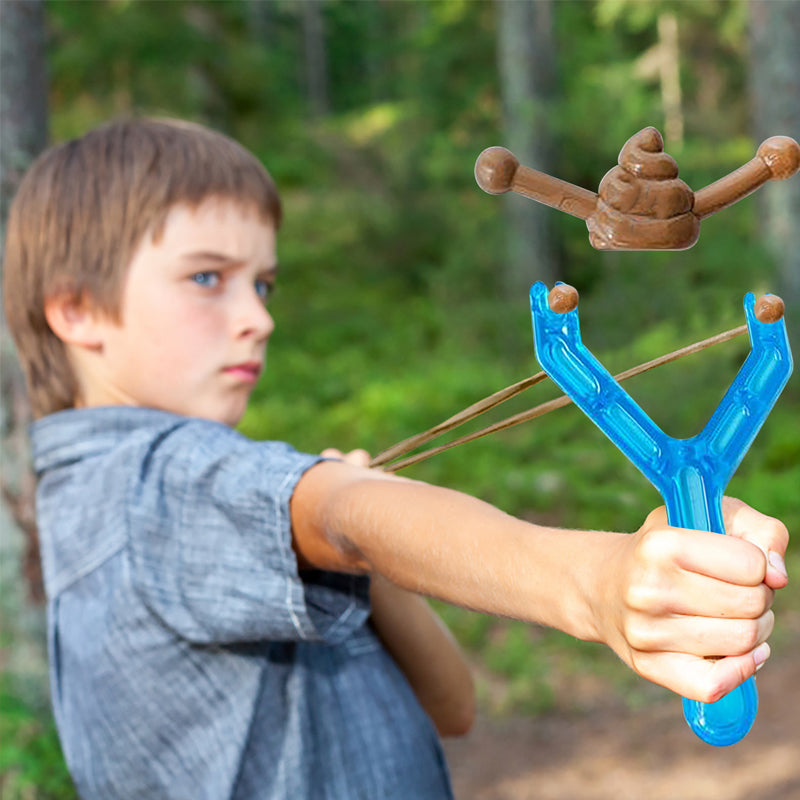 Tricky funny catapult poo slingshot