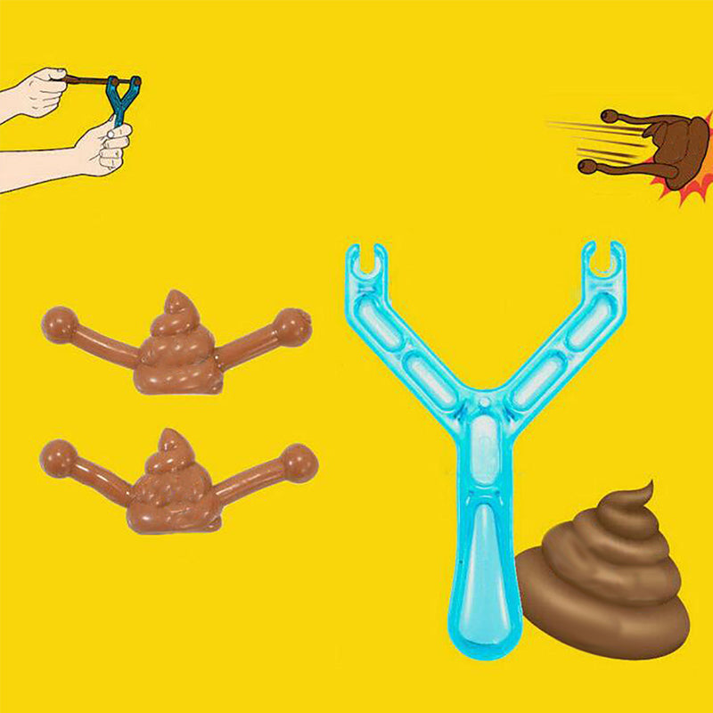 Tricky funny catapult poo slingshot
