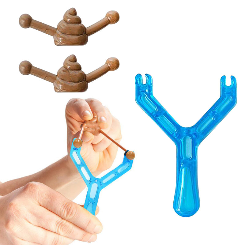 Tricky funny catapult poo slingshot