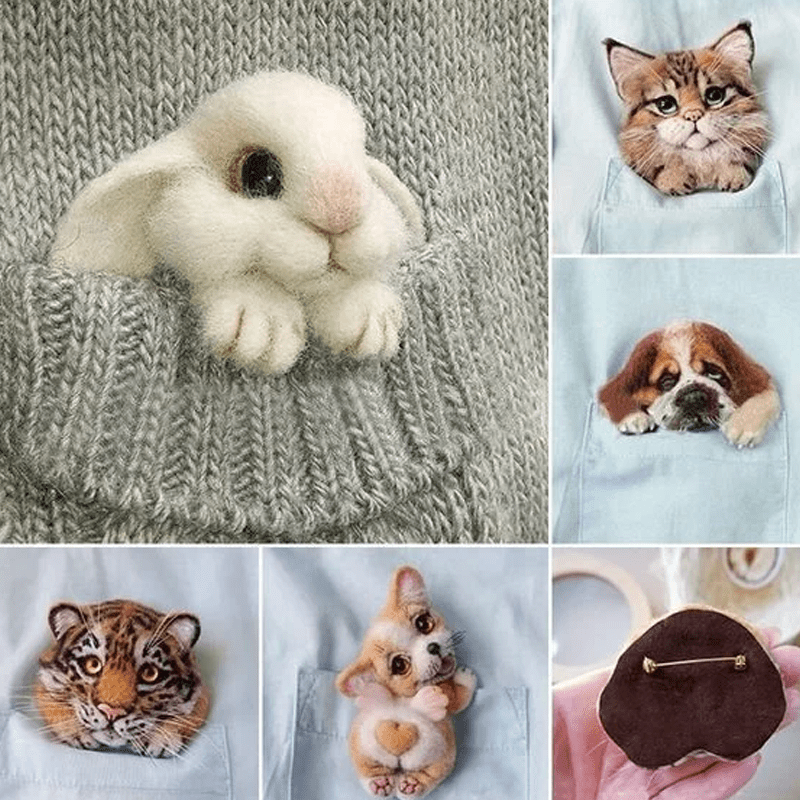 [DIY Package] Felt Animal Brooch